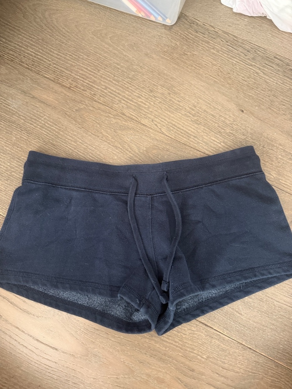 Brandy Melville Navy Blue Drawstring Bike Shorts